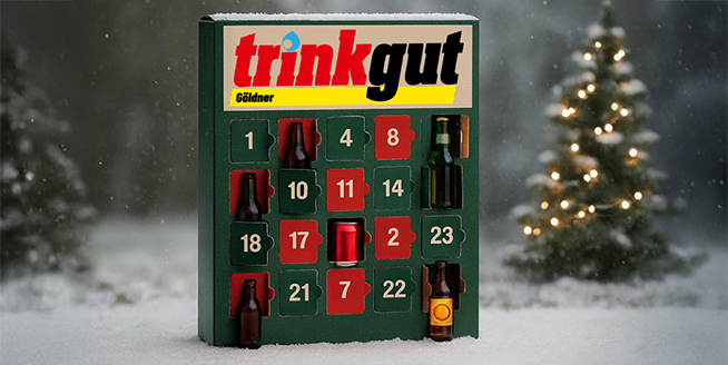 Unser Anzeigebild für den Adventskalender 2025 auf unserer Website. Kalender mit einem Weihnachtsbaum im Schnee. Wir wünschen, besinnliche Feiertage!