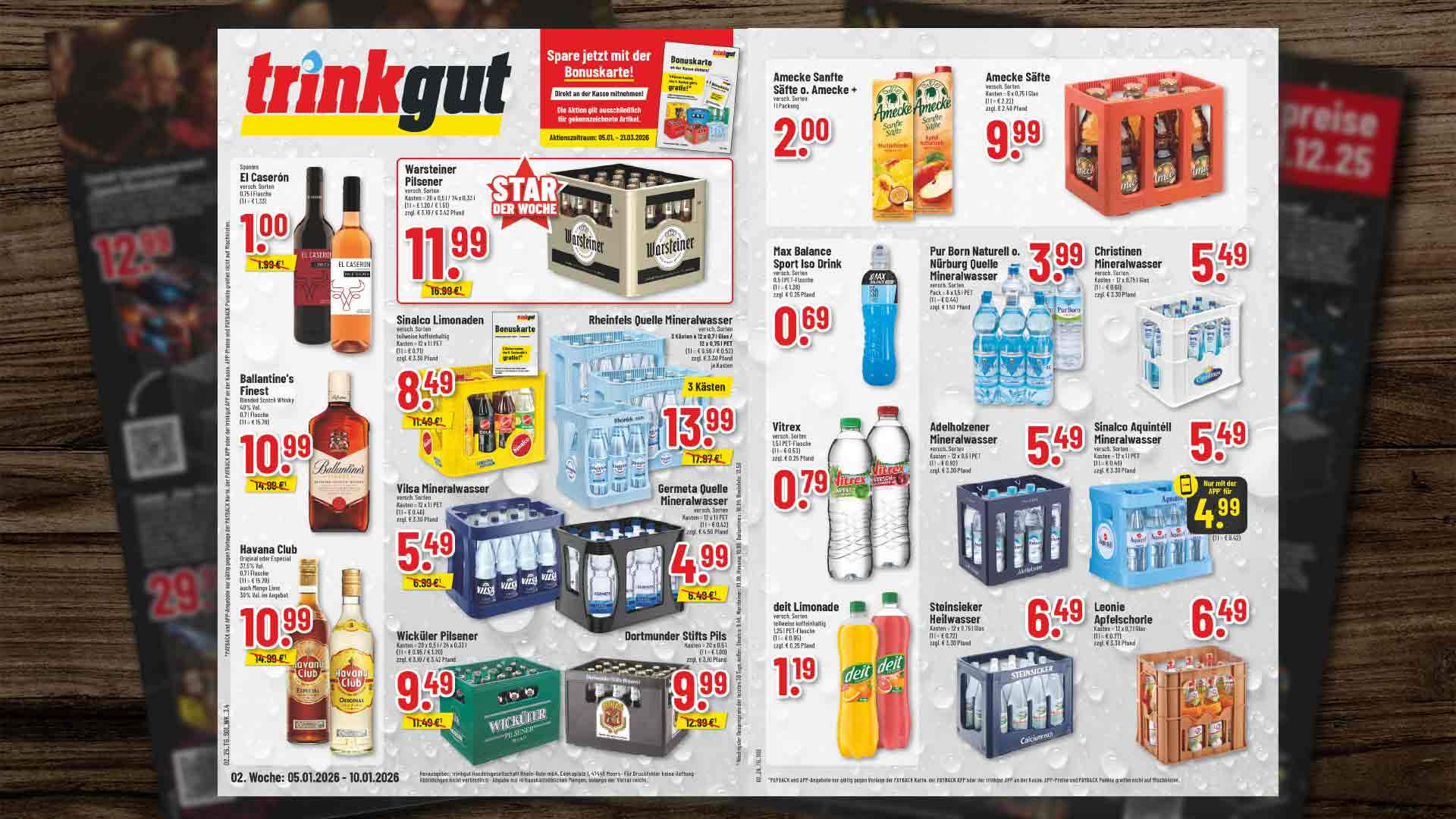 Vorschaubild der Wochenangebote für das Prospekt der KW 02 - Alkoholfreie Highlights Trinkgut