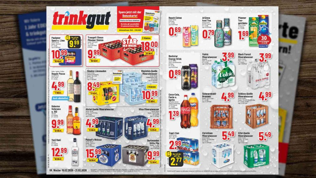 Trinkgut Wochenangebote für das Trinkgut Prospekt der KW 08 in Gladbeck und Bottrop - Vorschaubild