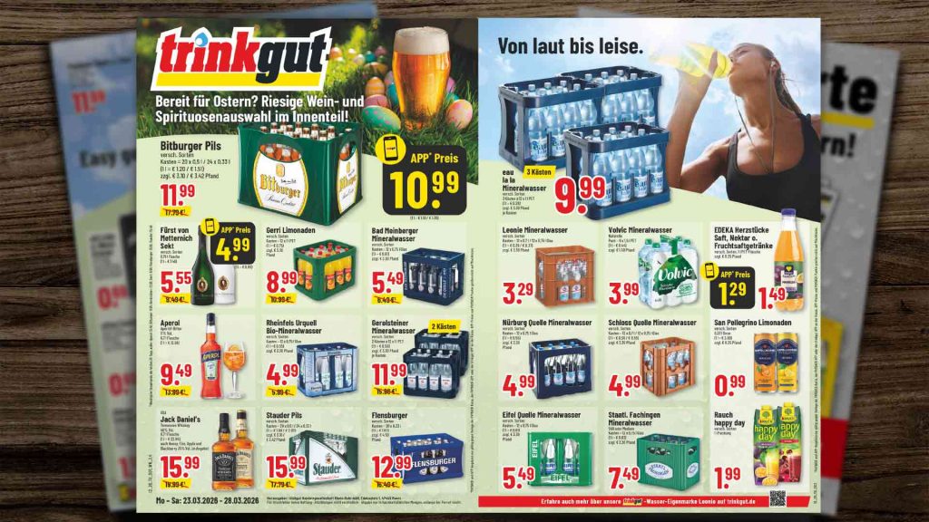 Das neue Trinkgut Prospekt für Gladbeck und Bottrop - Jetzt Angebote der nächsten Woche entdecken. KW 13