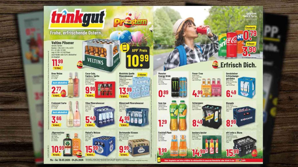 Das neue Trinkgut Prospekt für Gladbeck und Bottrop - Jetzt Angebote der nächsten Woche entdecken. KW 14