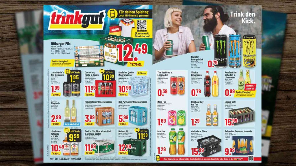 Das neue Trinkgut Prospekt für Gladbeck und Bottrop - Jetzt Angebote der nächsten Woche entdecken. KW 20