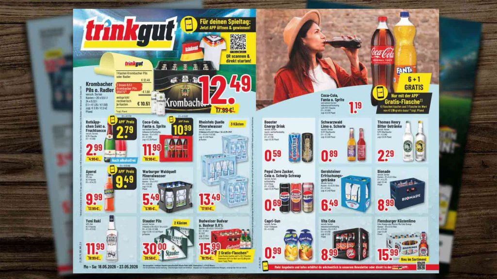 Das neue Trinkgut Prospekt für Gladbeck und Bottrop - Jetzt Angebote der nächsten Woche entdecken. KW 21