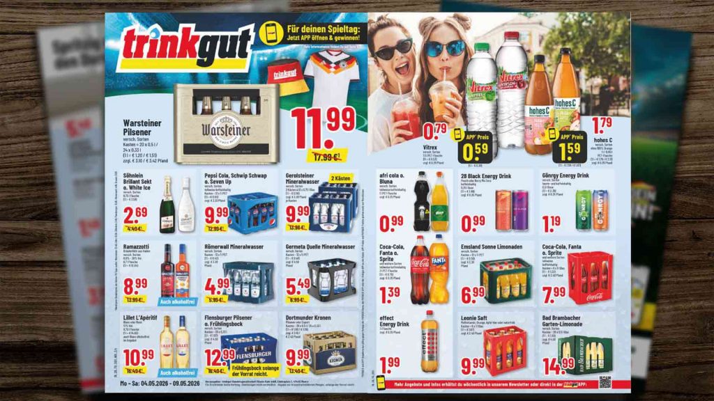 Das neue Trinkgut Prospekt für Gladbeck und Bottrop - Jetzt Angebote der nächsten Woche entdecken. KW 19