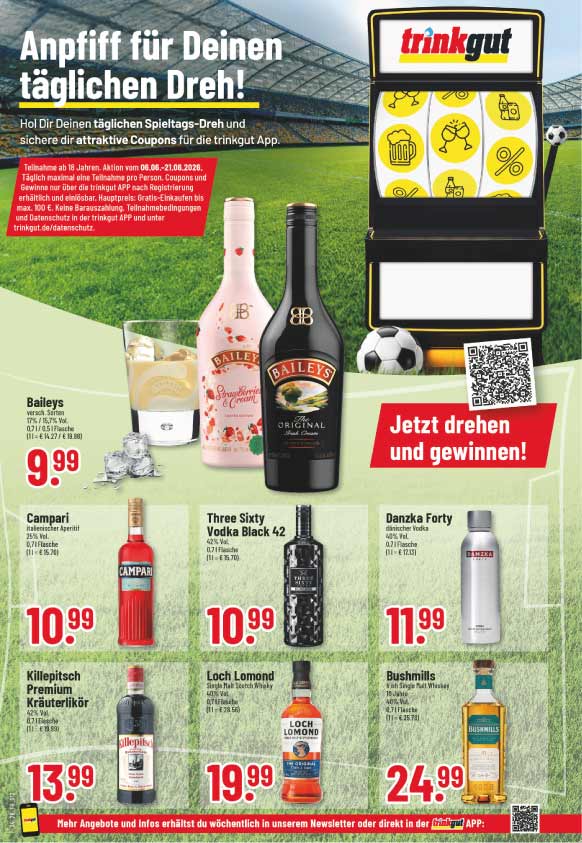 Trinkgut Angebote ab 08. Juni für das Trinkgut Prospekt in Gladbeck und Bottrop - Seite 14